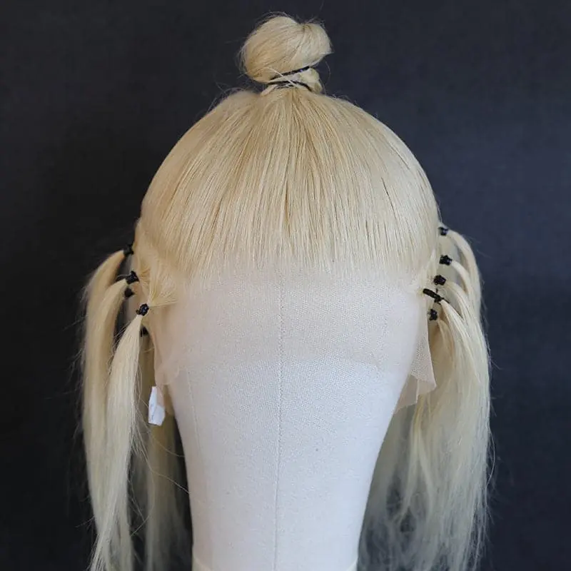 Silky Straight Full Lace Wig Blonde #613 Color Human Hair - Image 3