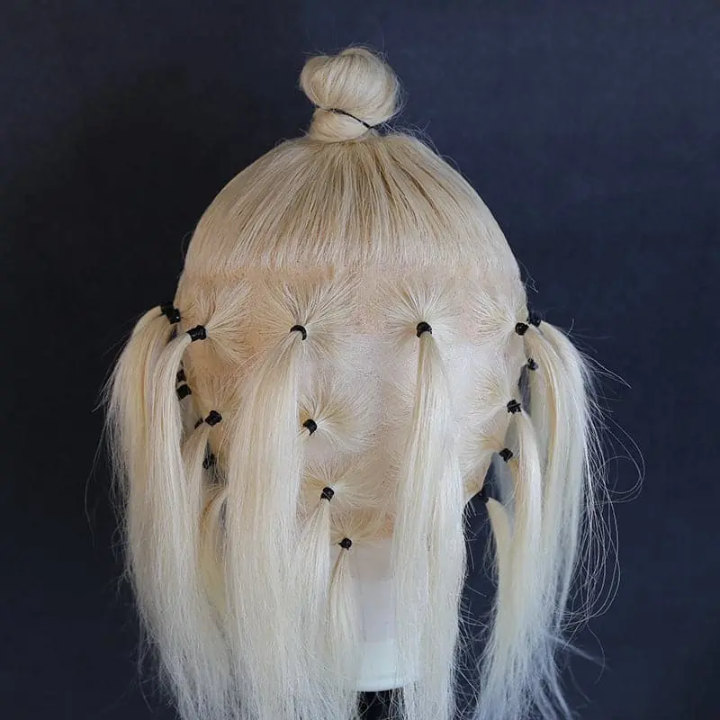Silky Straight Full Lace Wig Blonde #613 Color Human Hair - Image 5