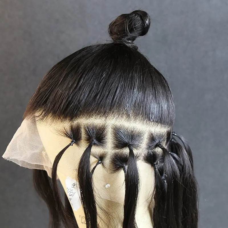 10 Inch Silky Straight Full Lace Wig Natural Color Human Hair - Image 3
