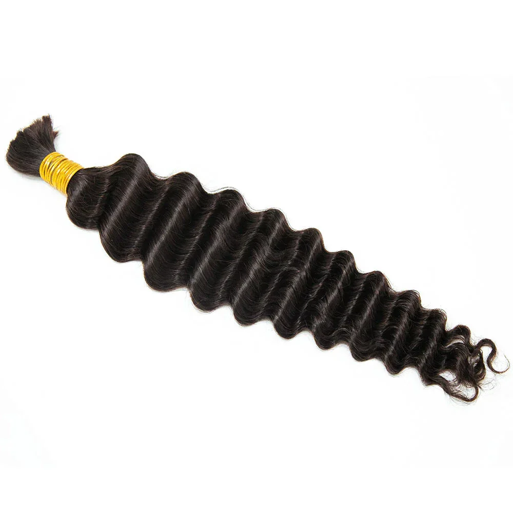 #2 Color Bulk Human Hair For Braiding Deep Wave - Image 8