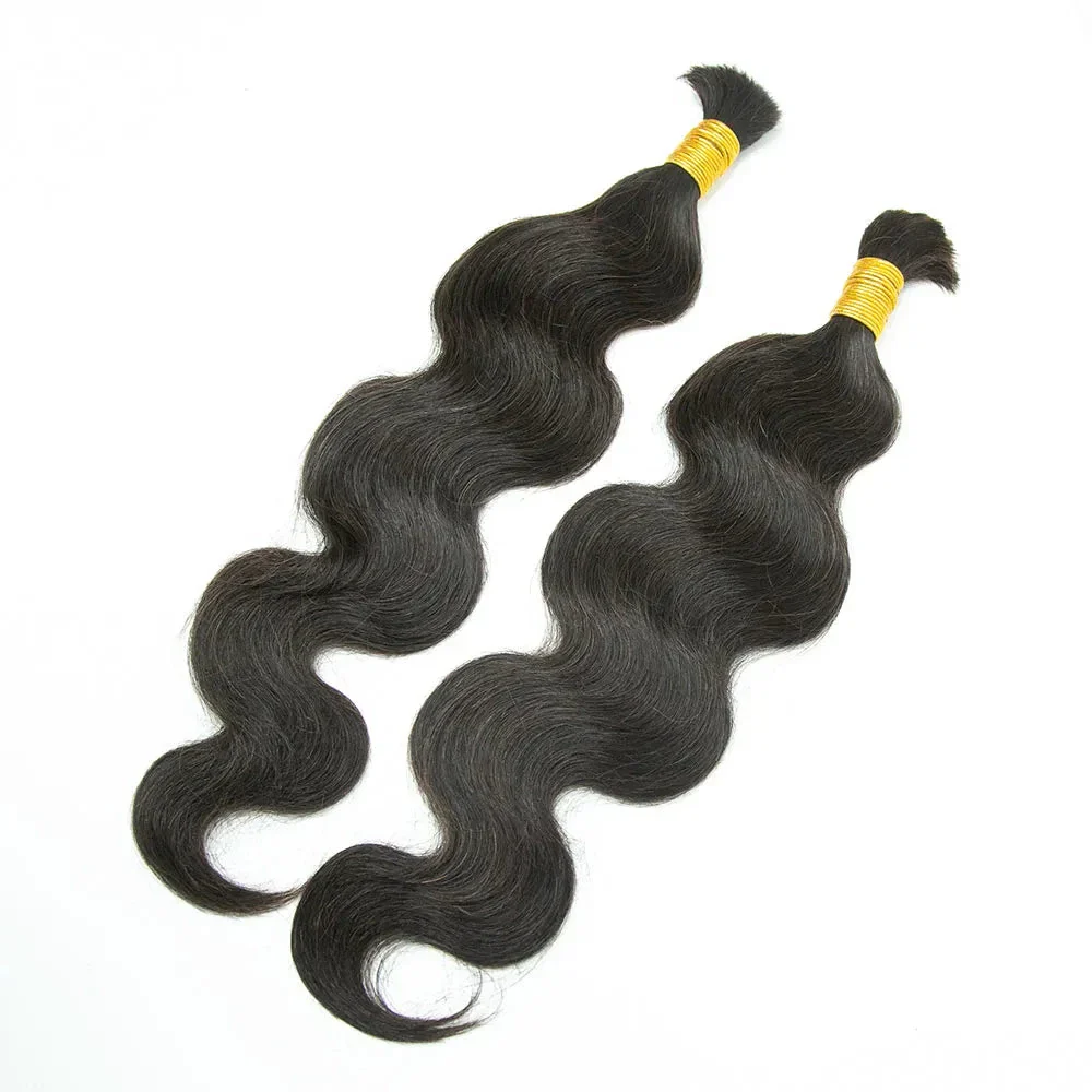 #2 Dark Brown Bulk Human Braiding Hair Body Wave - Image 3