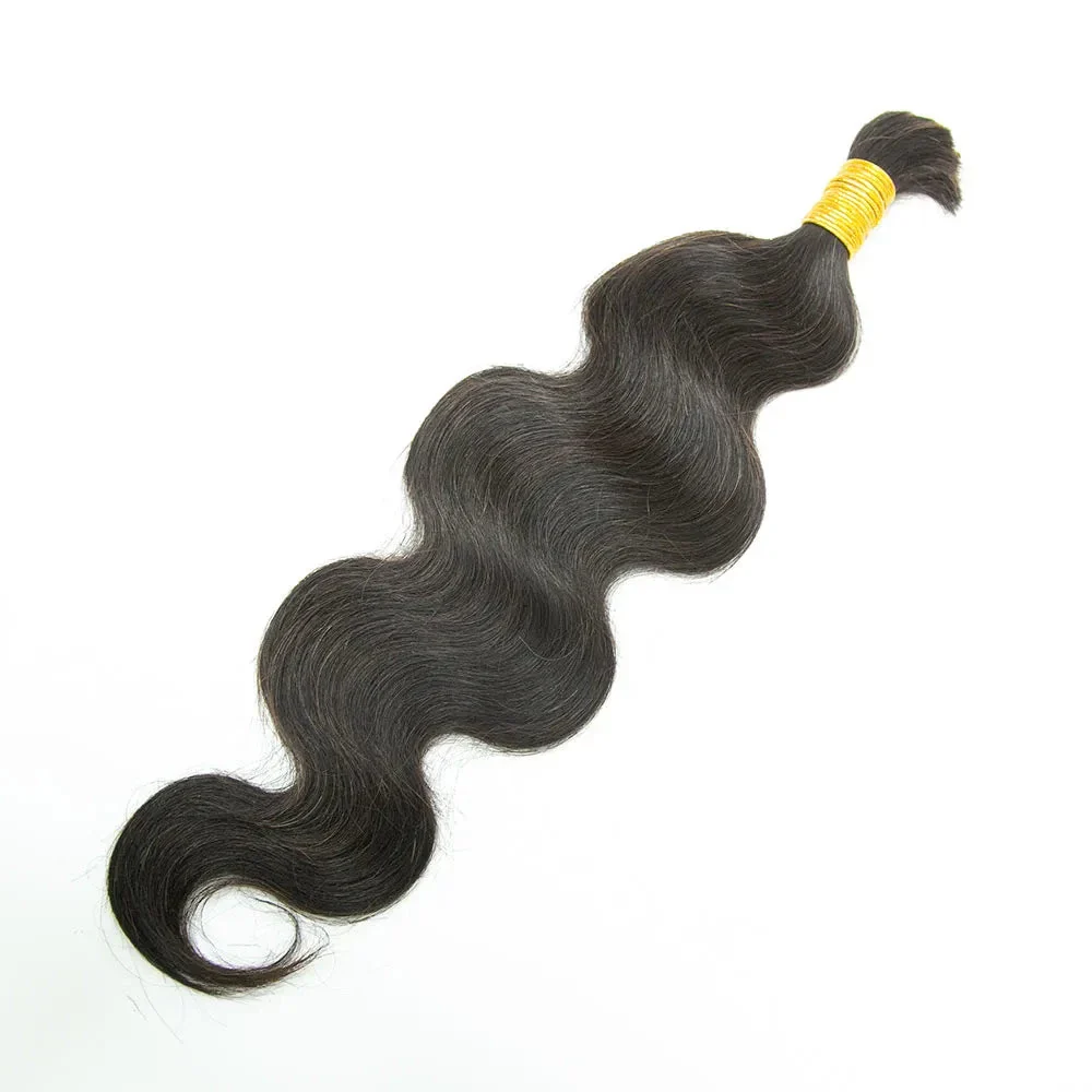 #2 Dark Brown Bulk Human Braiding Hair Body Wave - Image 5