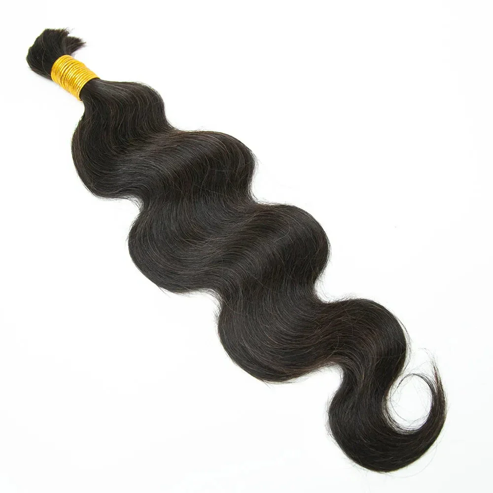 #2 Dark Brown Bulk Human Braiding Hair Body Wave - Image 6
