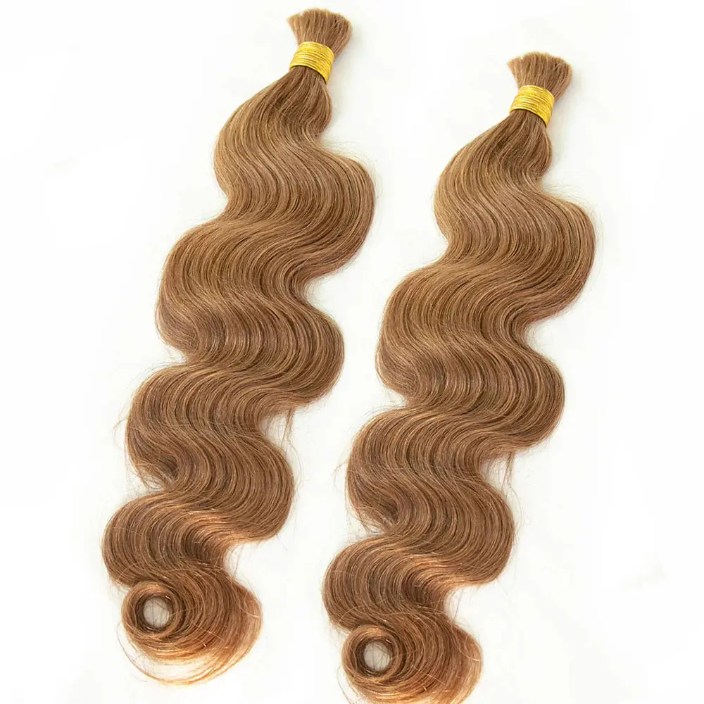 Medium Brown #4 Human Braiding Hair Body Wave - Image 10