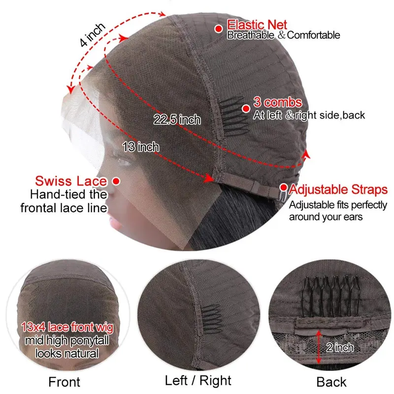 200%-300% Density 26-30 Inches Body Wave 13x4 Lace Front Wig LTBBB-1 - Image 11