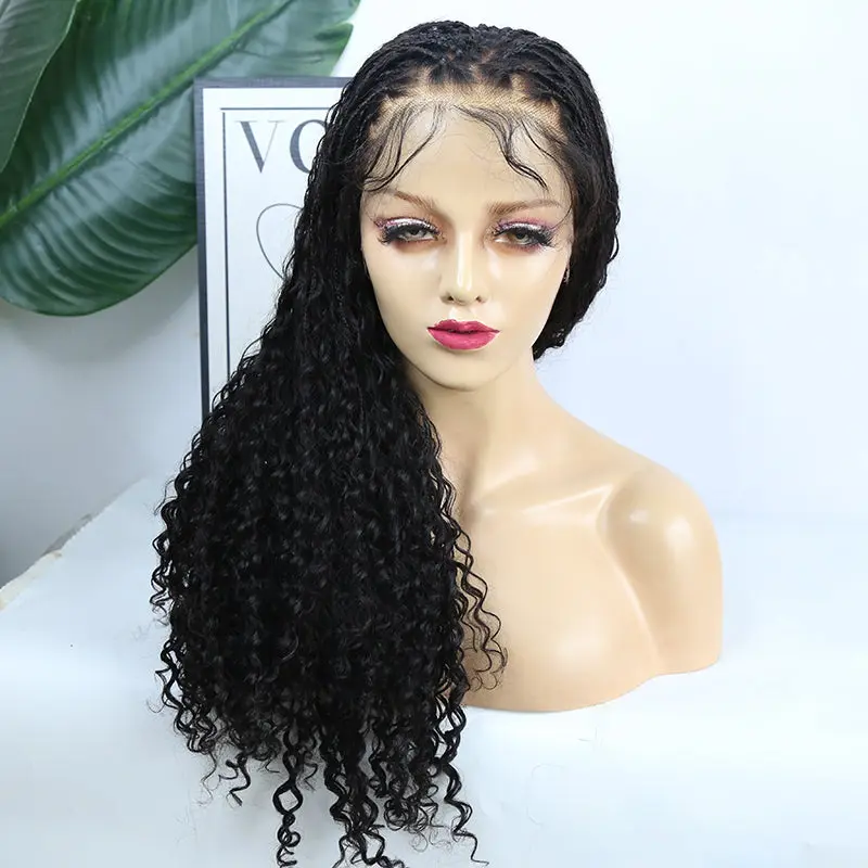 20"-24" Inches Transparent Lace Wig Human Hair Braided Wig With Baby Hair - Image 10