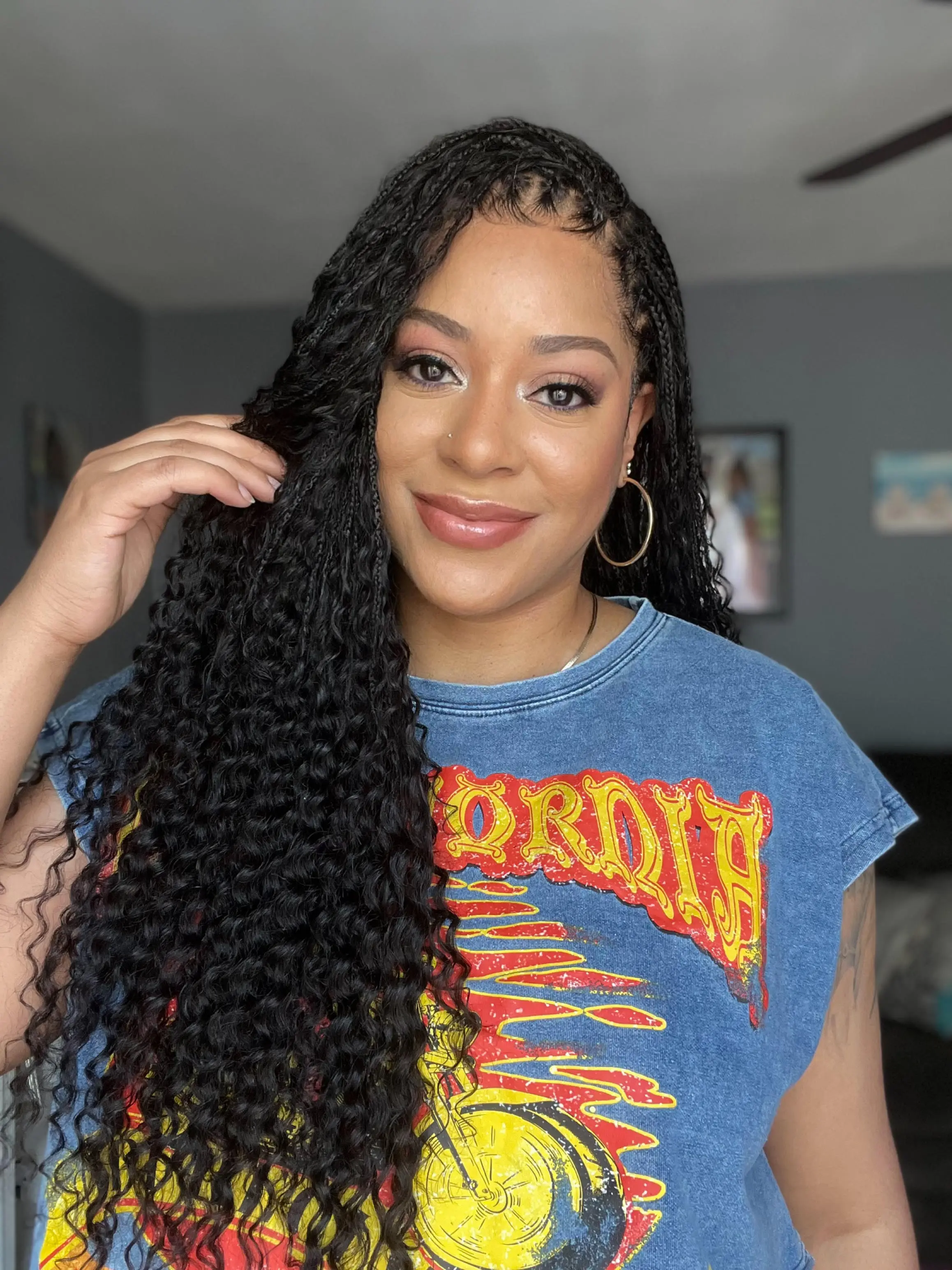 20"-24" Inches Transparent Lace Wig Human Hair Braided Wig With Baby Hair - Image 4