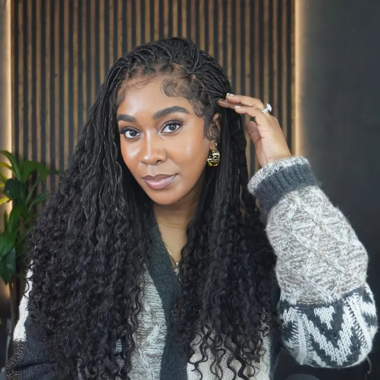 20"-24" Inches Transparent Lace Wig Human Hair Braided Wig With Baby Hair - Image 8