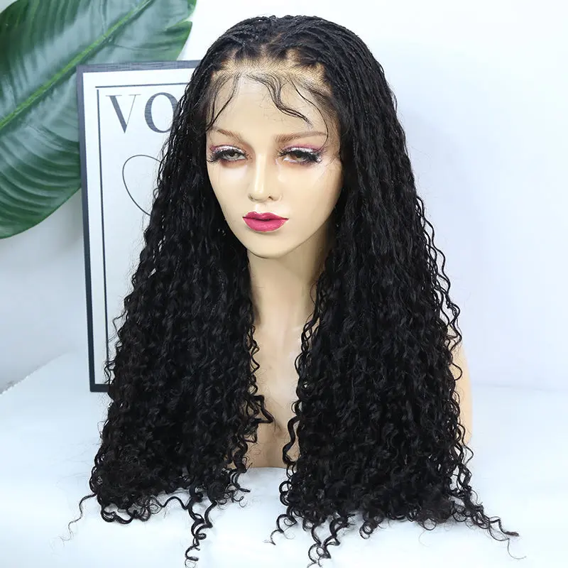 20"-24" Inches Transparent Lace Wig Human Hair Braided Wig With Baby Hair - Image 9