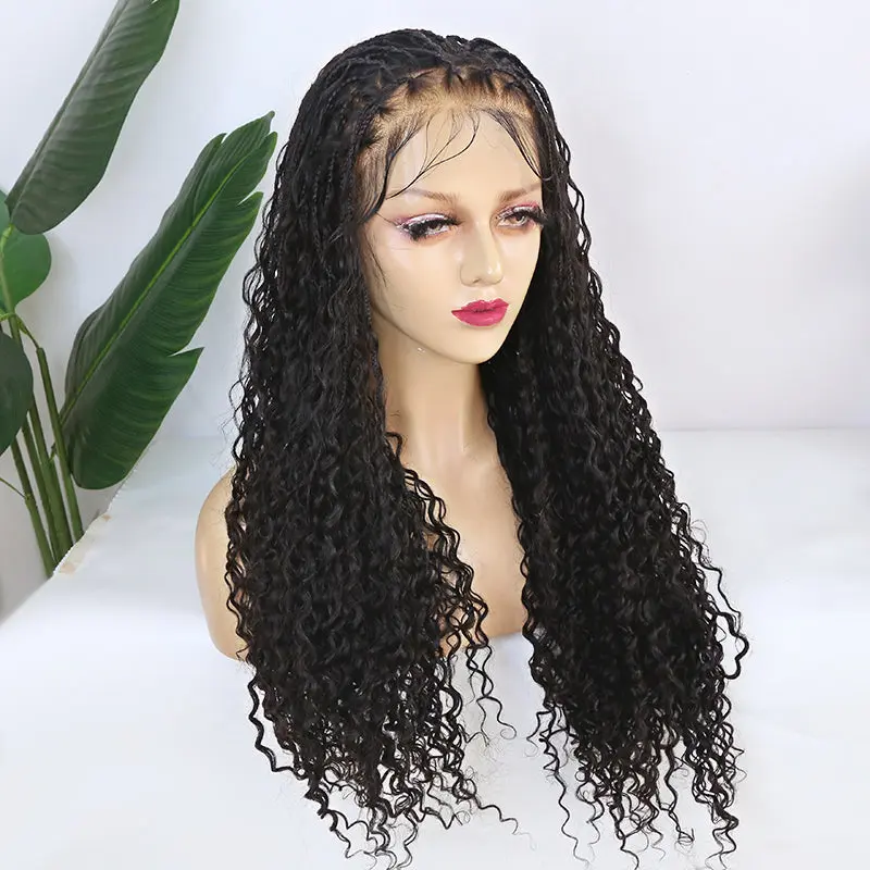 26"-28" Inches Transparent Lace  Wig Human Hair Braided Wig With Baby Hair - Image 10