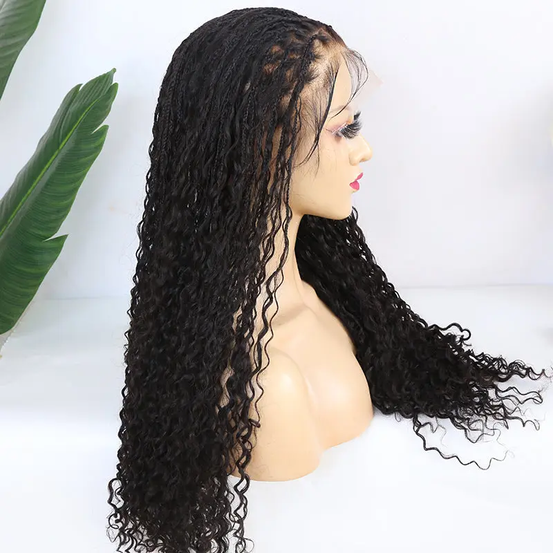 26"-28" Inches Transparent Lace  Wig Human Hair Braided Wig With Baby Hair - Image 11
