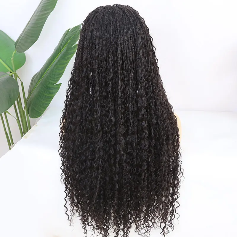 26"-28" Inches Transparent Lace  Wig Human Hair Braided Wig With Baby Hair - Image 12