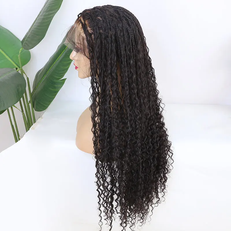 26"-28" Inches Transparent Lace  Wig Human Hair Braided Wig With Baby Hair - Image 13