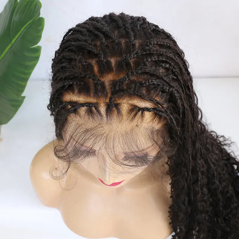 26"-28" Inches Transparent Lace  Wig Human Hair Braided Wig With Baby Hair - Image 15