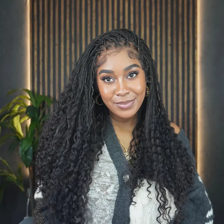26"-28" Inches Transparent Lace  Wig Human Hair Braided Wig With Baby Hair - Image 7