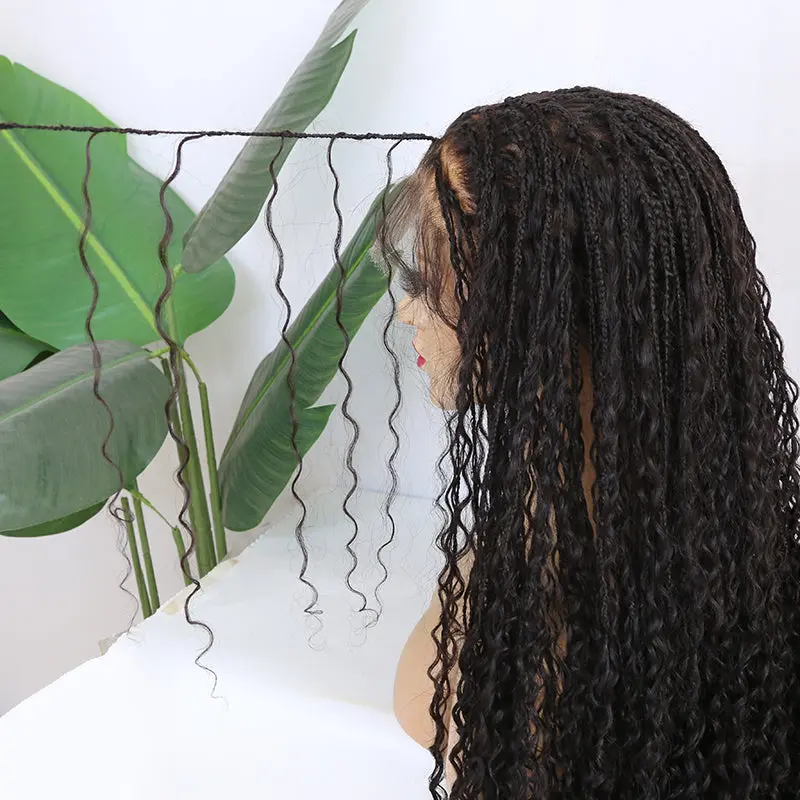 26"-28" Inches Transparent Lace  Wig Human Hair Braided Wig With Baby Hair - Image 9