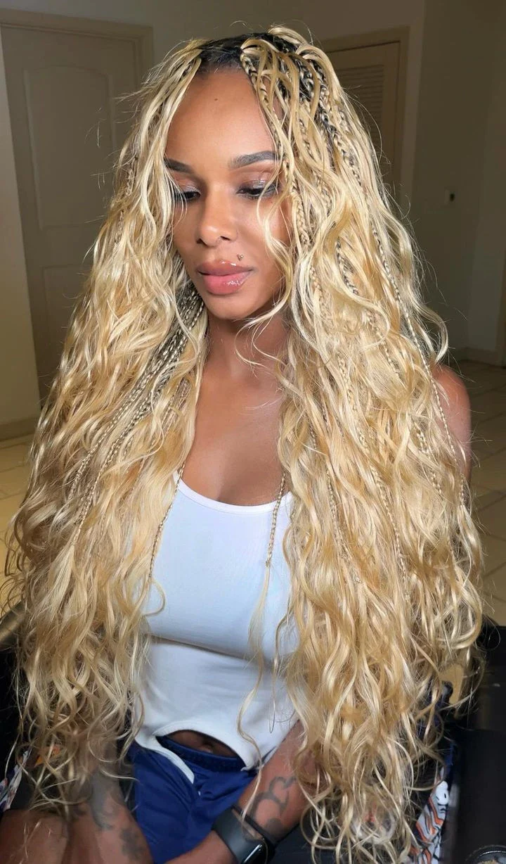 #27 Honey Blonde Body Wave Double Drawn Human Hair For Braiding YN - Image 5