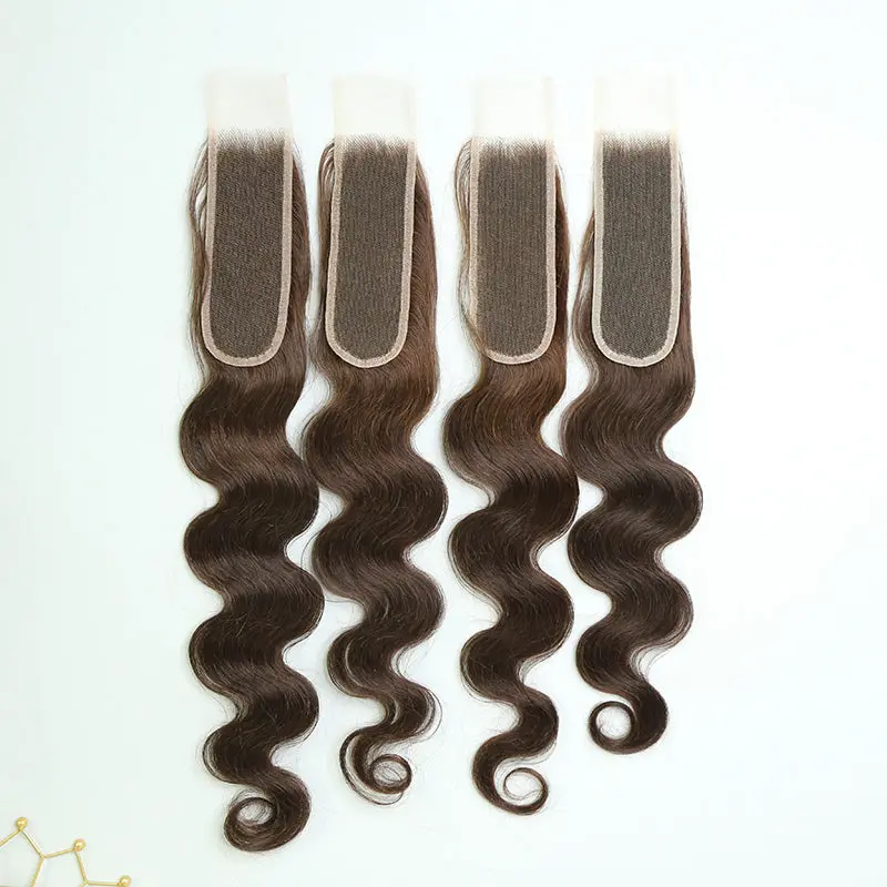 2x6 HD Lace Closure #2 Color Chocolate Brown Body Wave - Image 3