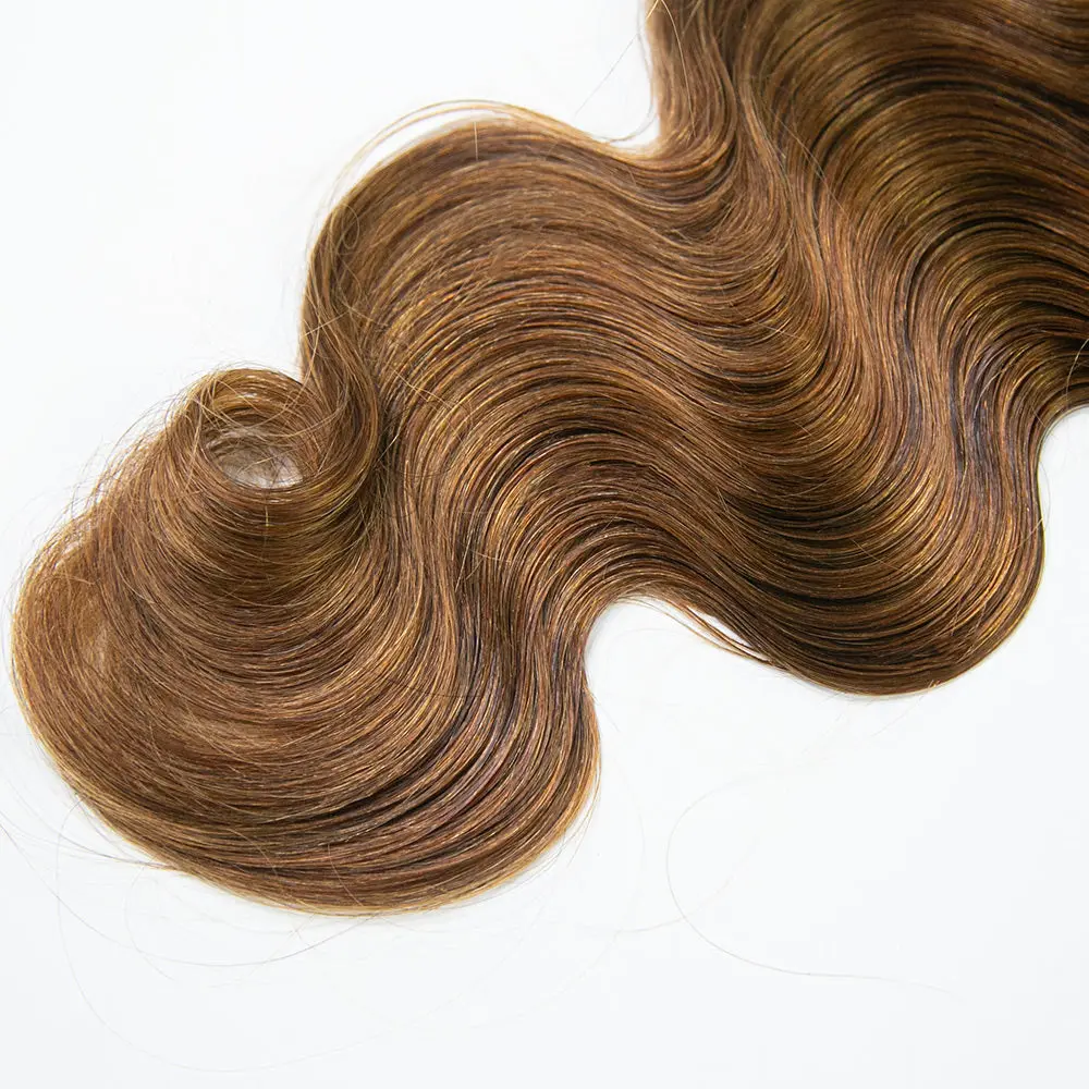 Color 30 Body Wave Crochet Human Hair Extensions - Image 5