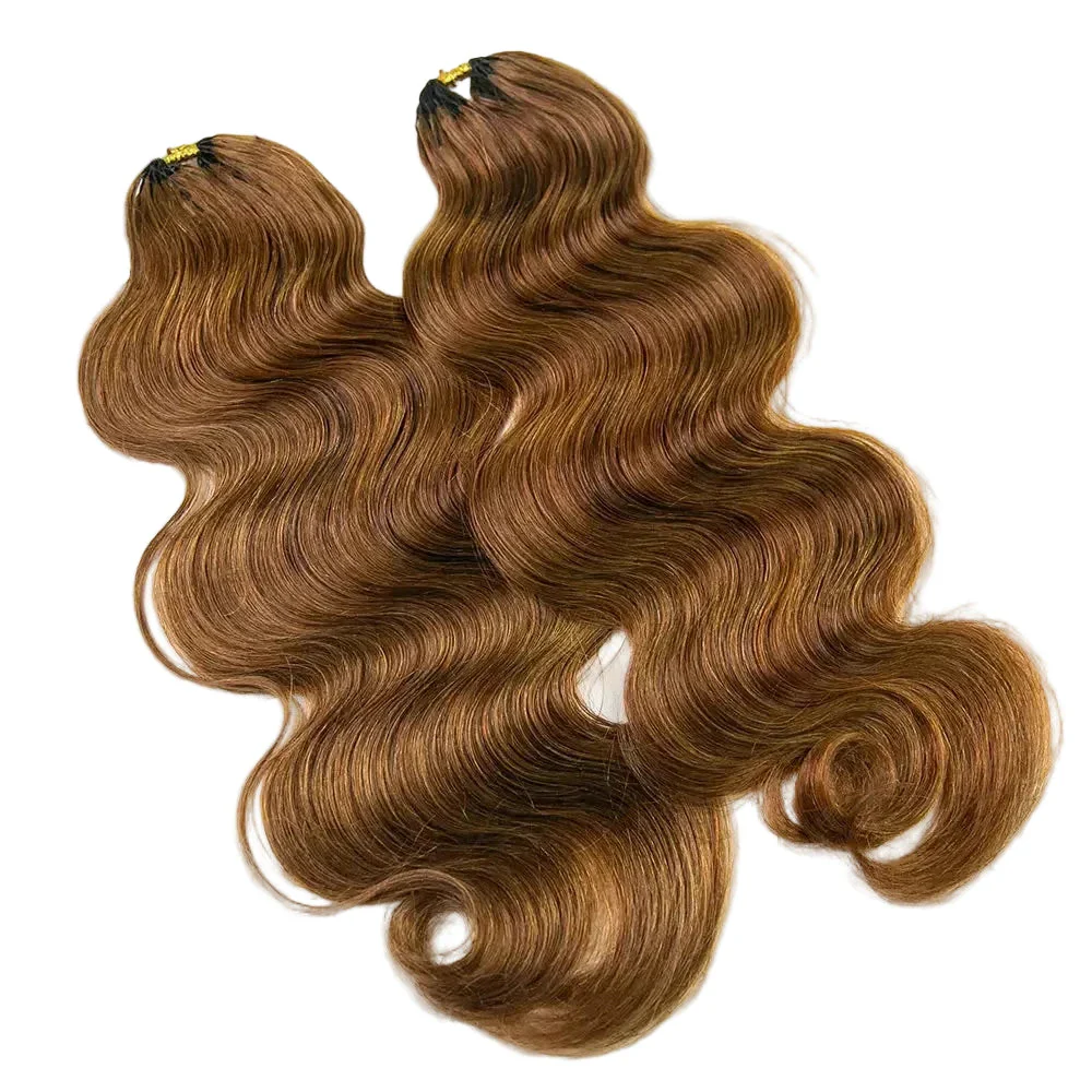 Color 30 Body Wave Crochet Human Hair Extensions - Image 6