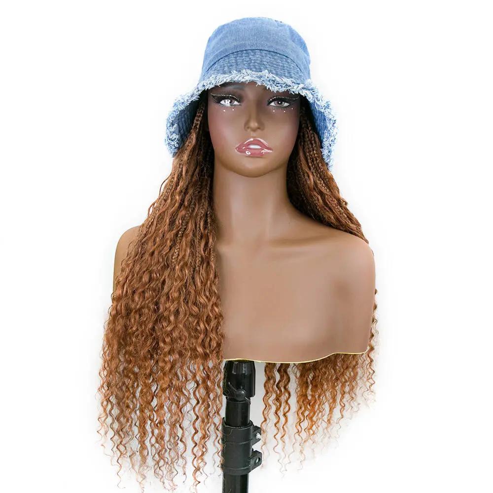#30 Color Grab & Go Braids Band With Boho Style Human Hair Curls - Image 4