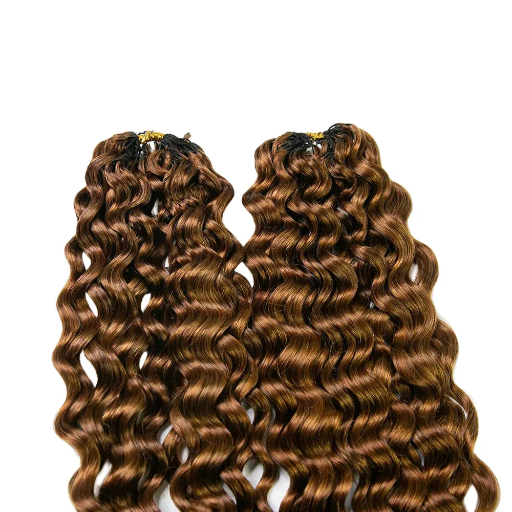 Color 30 Water Wave Crochet Human Hair Extensions - Image 6