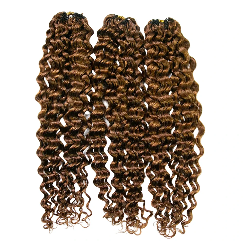 Color 30 Water Wave Crochet Human Hair Extensions - Image 7