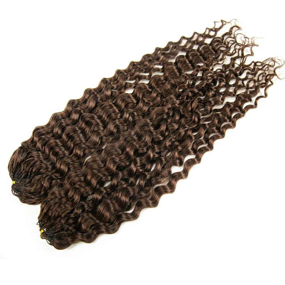 Brown Crochet Hair | 4 Brown Water Wave Human Hair - Image 5