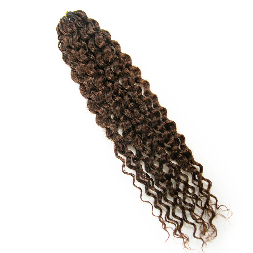 Brown Crochet Hair | 4 Brown Water Wave Human Hair - Image 7