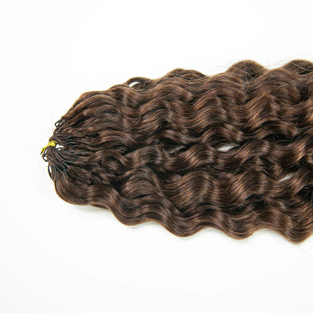 Brown Crochet Hair | 4 Brown Water Wave Human Hair - Image 9