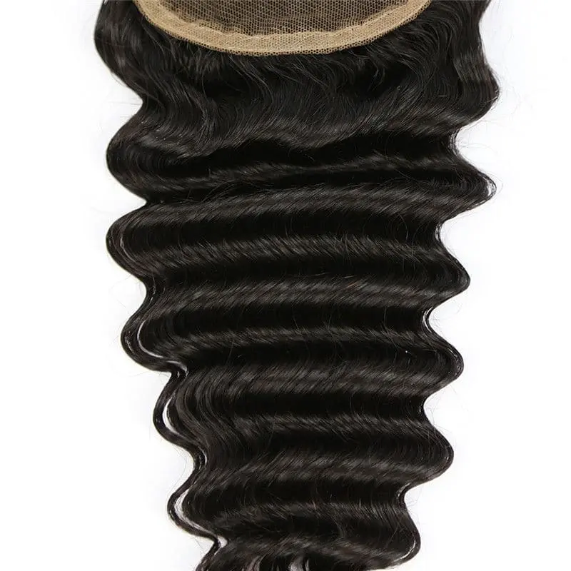 4x4 Lace Closure Deep Wave Human Hair - Image 3