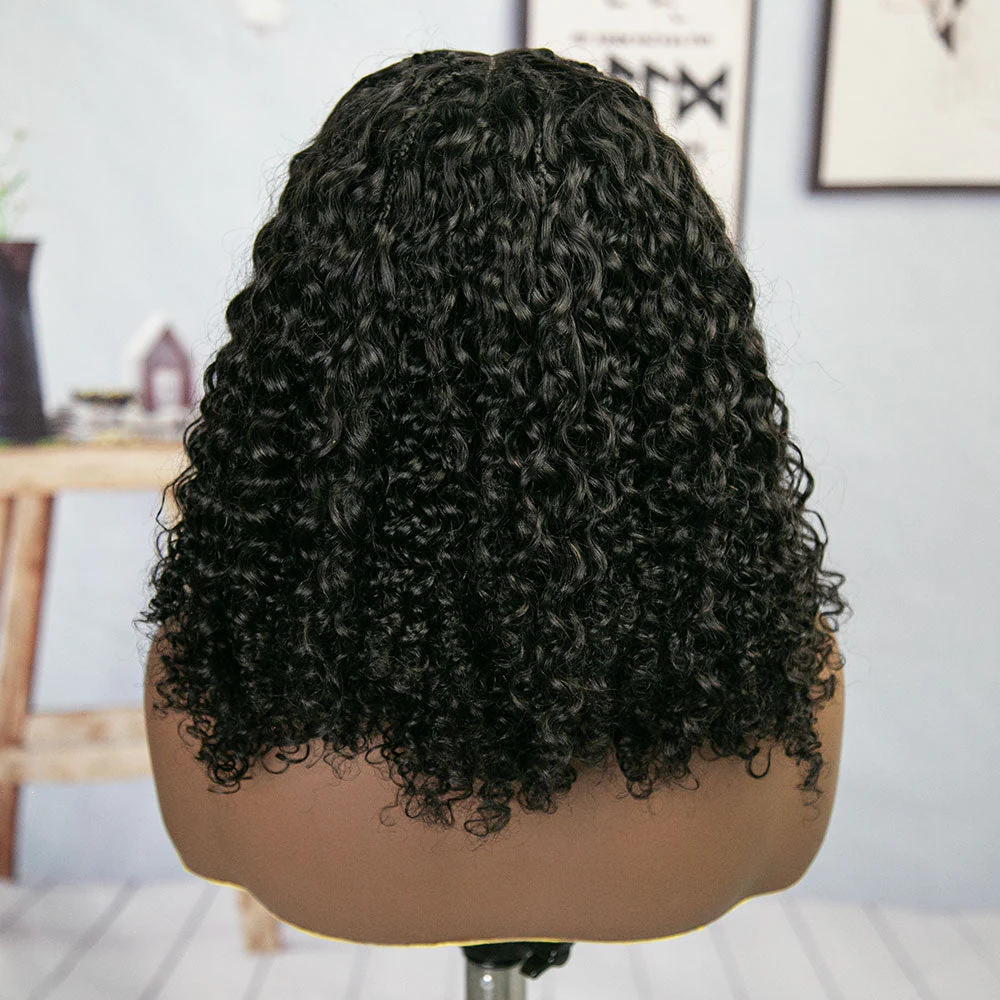 5x5 HD lace Water Wave Human Boho Braided Wig - Image 5
