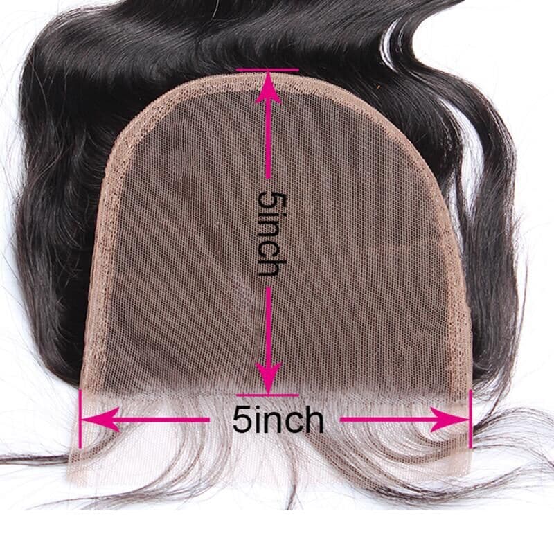 5x5 Lace Closure Body Wave Human Hair - Image 3