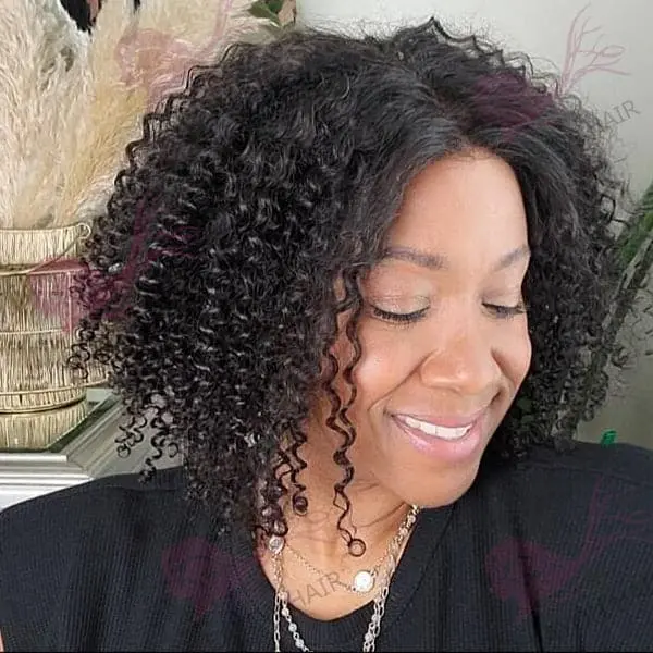 5x5 HD Lace Closure Wig Jerry Curly BOB Human Hair BJCY255