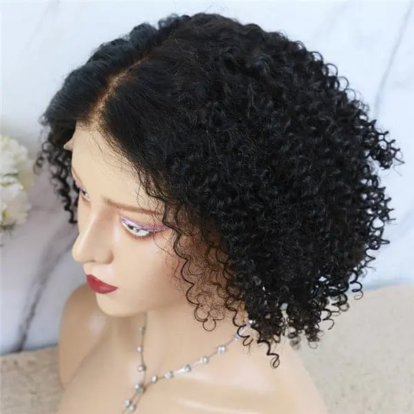 5x5 HD Lace Closure Wig Jerry Curly BOB Human Hair BJCY255 - Image 5