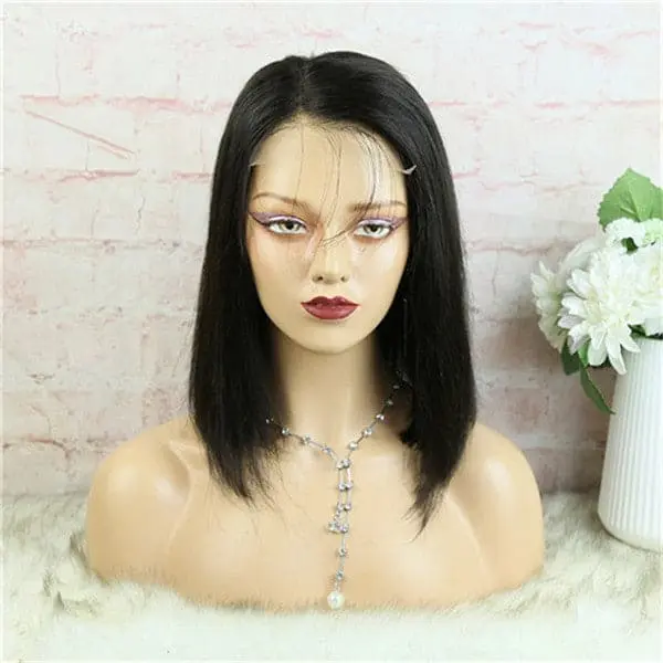 5x5 Lace Closure Wig Blunt Cut Silky Straight BOB BOBST55 - Image 5