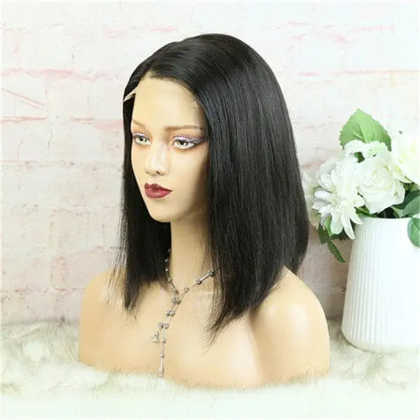5x5 Lace Closure Wig Blunt Cut Silky Straight BOB BOBST55 - Image 6