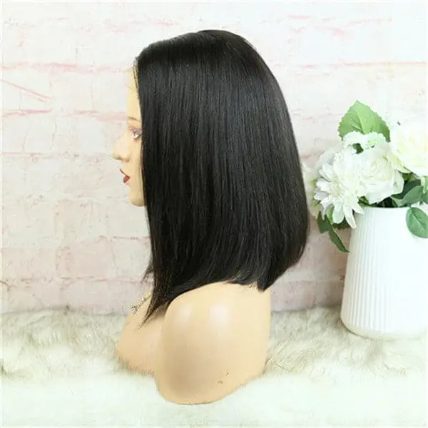 5x5 Lace Closure Wig Blunt Cut Silky Straight BOB BOBST55 - Image 8