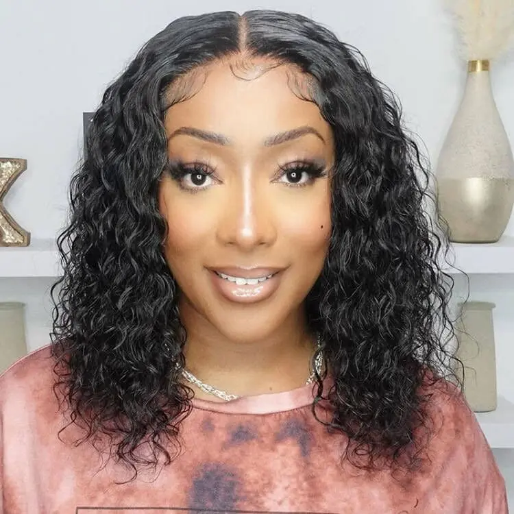 5x5 HD Lace Closure Wig Water Wave BOB BOBWW55