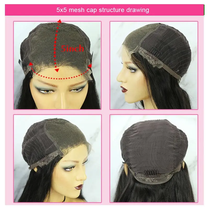 5x5 HD Lace Closure Wig Water Wave BOB BOBWW55 - Image 9