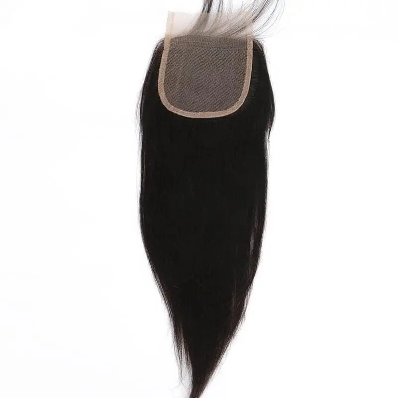 5x5 Lace Closure Yaki Straight Human Hair - Image 2