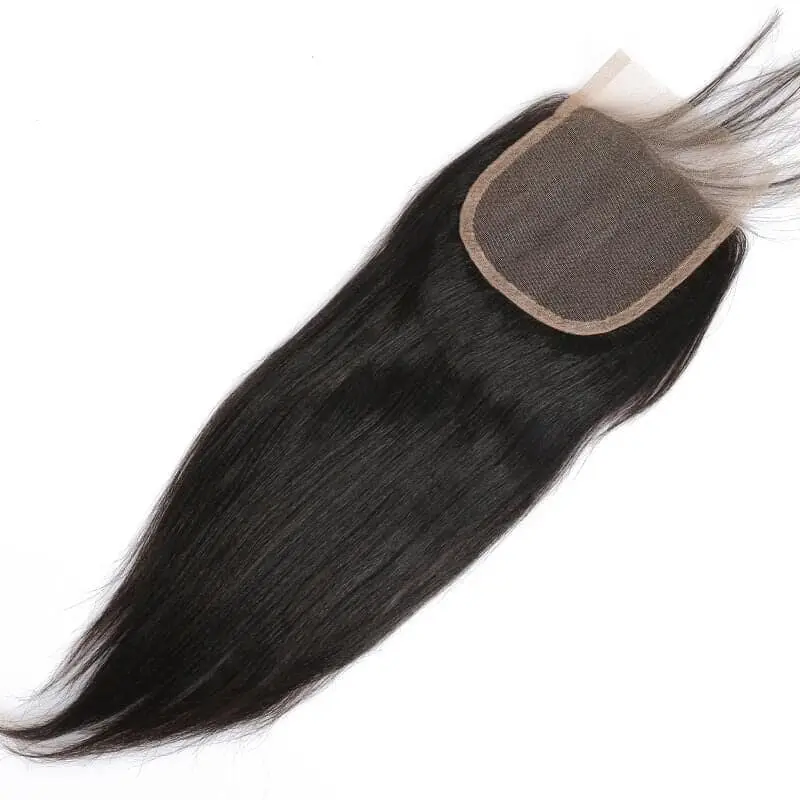 5x5 Lace Closure Yaki Straight Human Hair - Image 3
