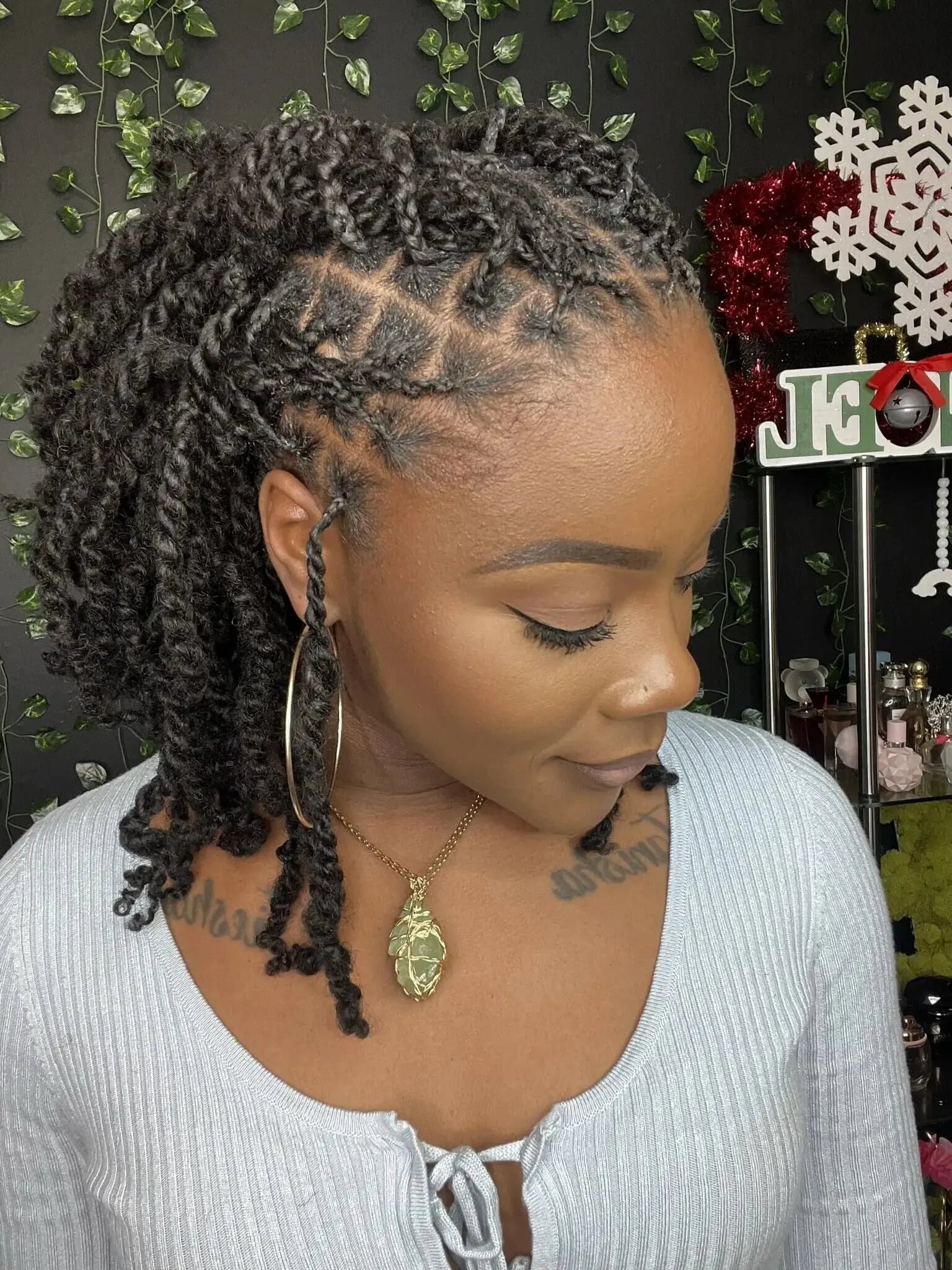 EAYON Afro Kinky Bulk 100% Human Hair Natural Black - Image 3
