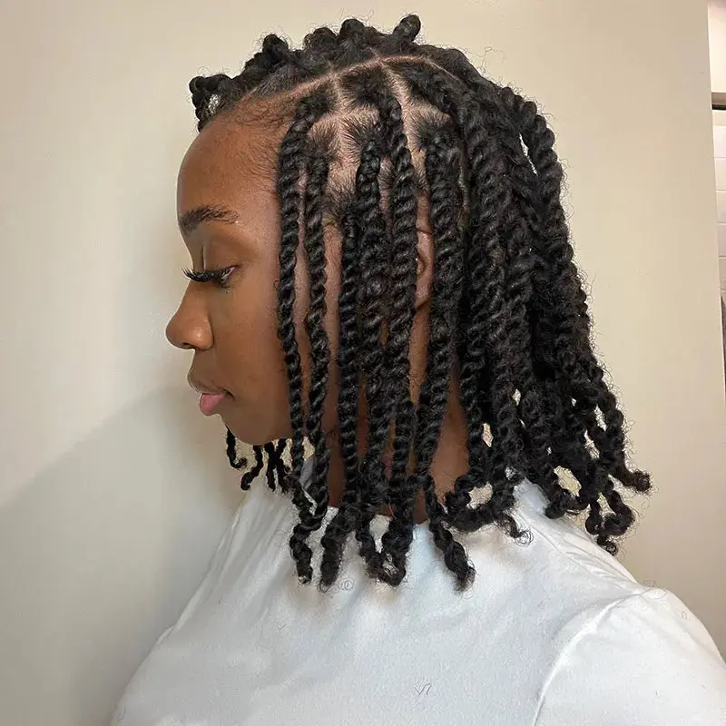 EAYON Afro Kinky Bulk 100% Human Hair Natural Black - Image 4
