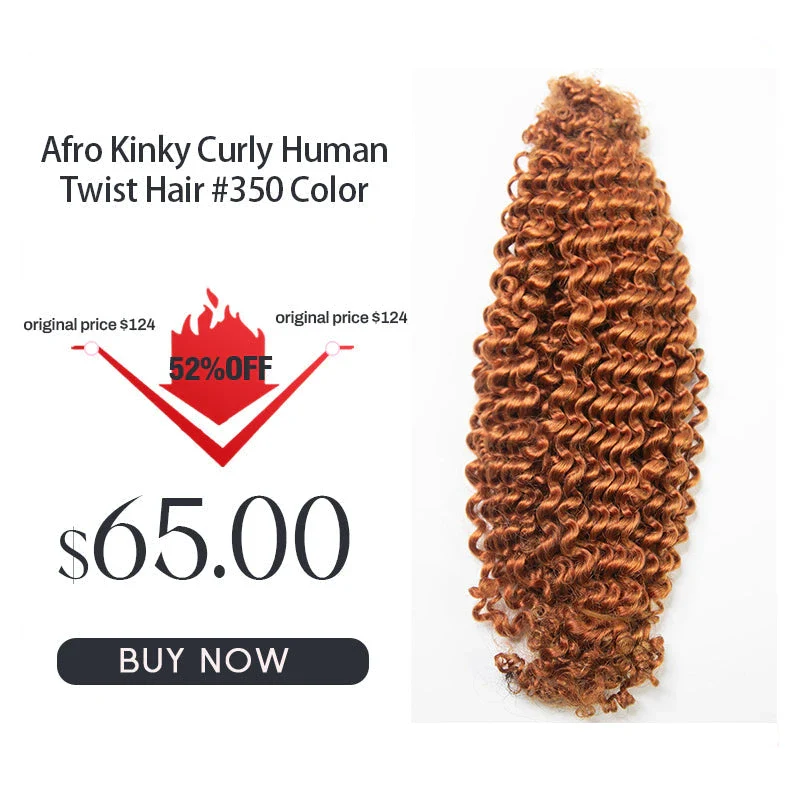 Afro Kinky Curly Human Twist Hair #350 color E7【CLEARANCE】 - Image 2