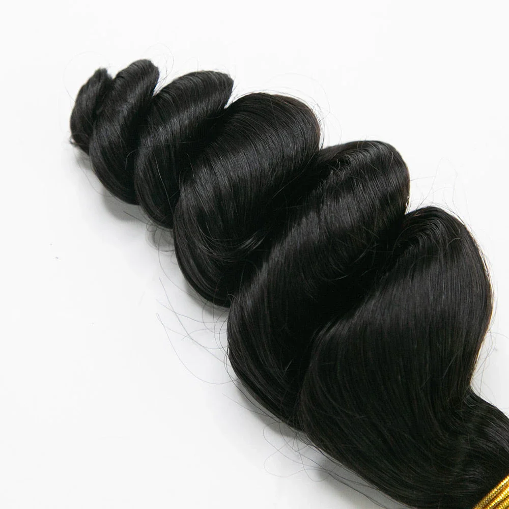 Bulk Human Hair For Braiding #1B Loose Wave 18-24" E51038【CLEARANCE】 - Image 4