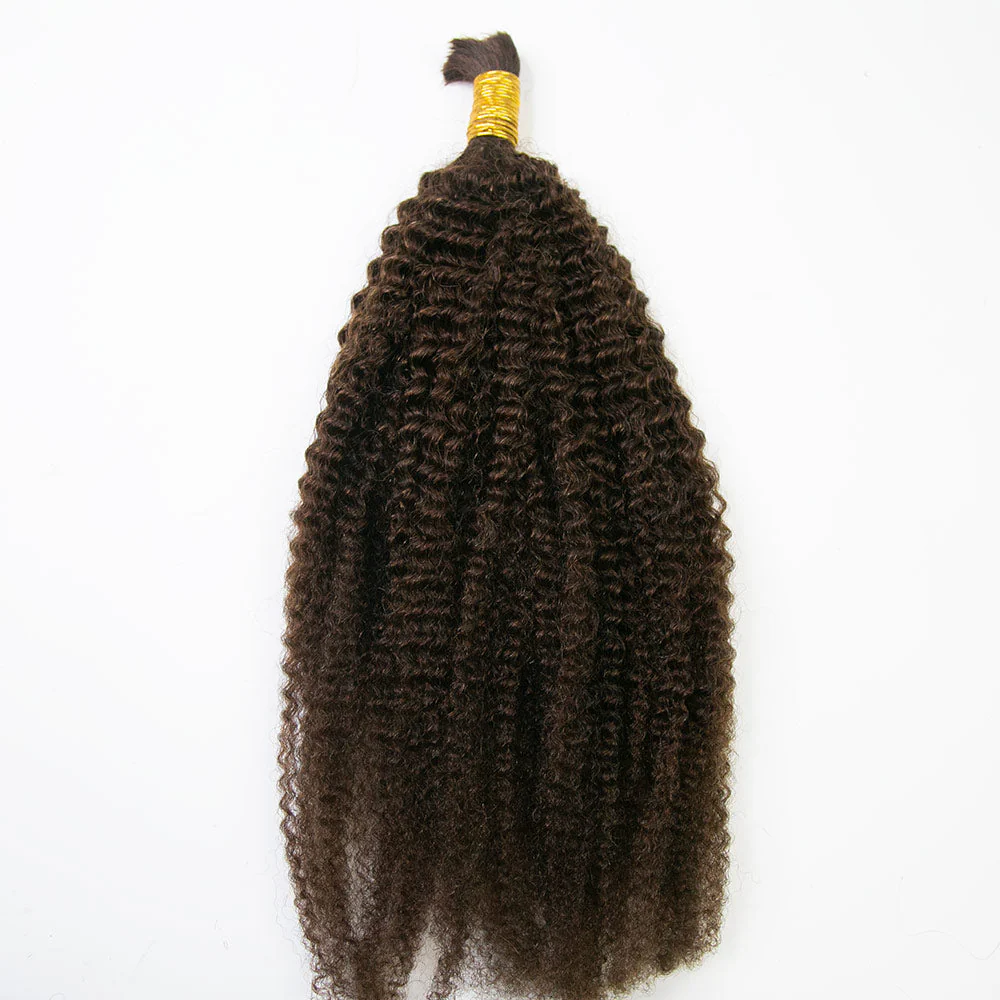 Bulk Human Hair For Braiding 4# Afro Kinky Curly 20-22" E51046/51047【CLEARANCE】 - Image 3