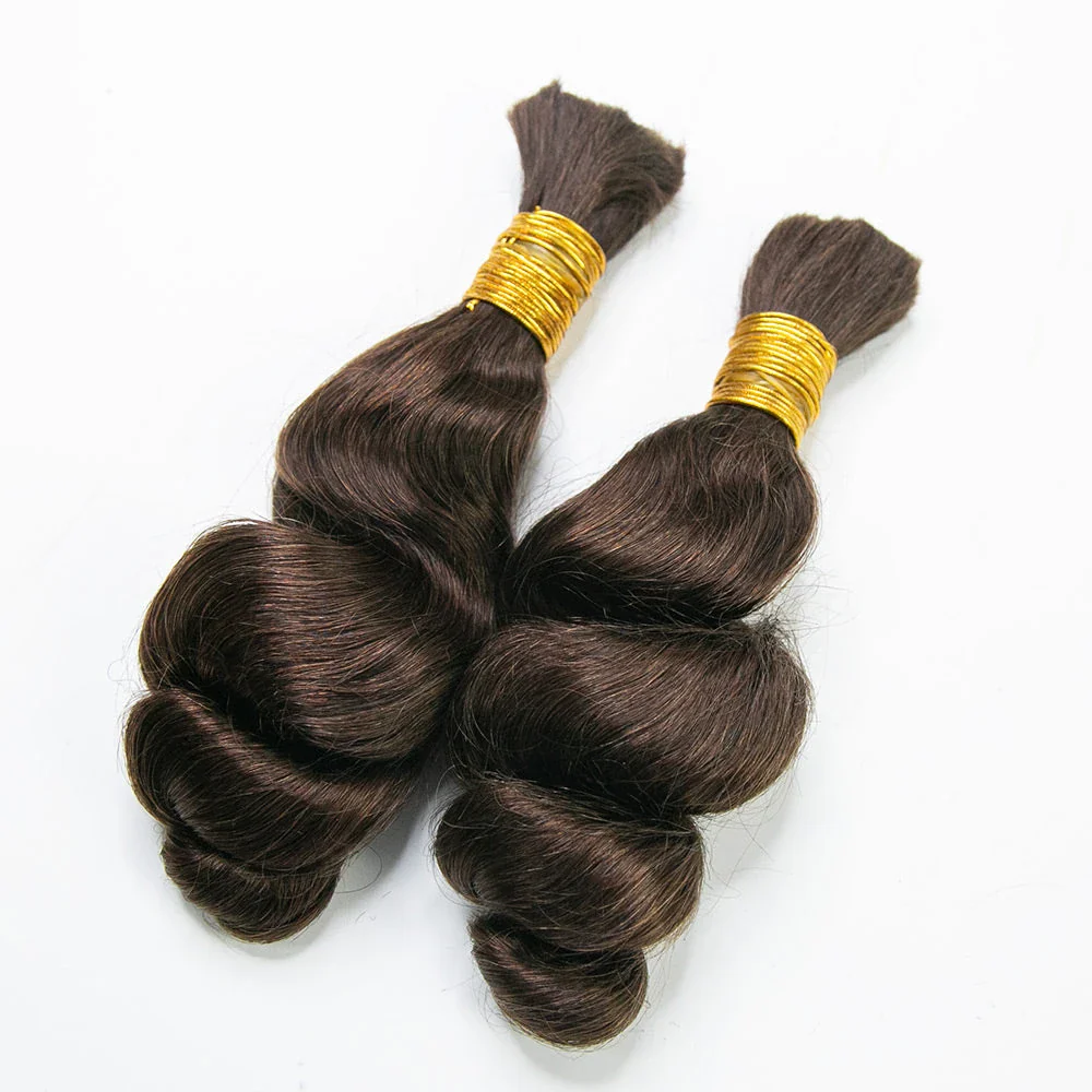 Bulk Human Hair For Braiding 4# Loose Wave 14" E51044【CLEARANCE】 - Image 4