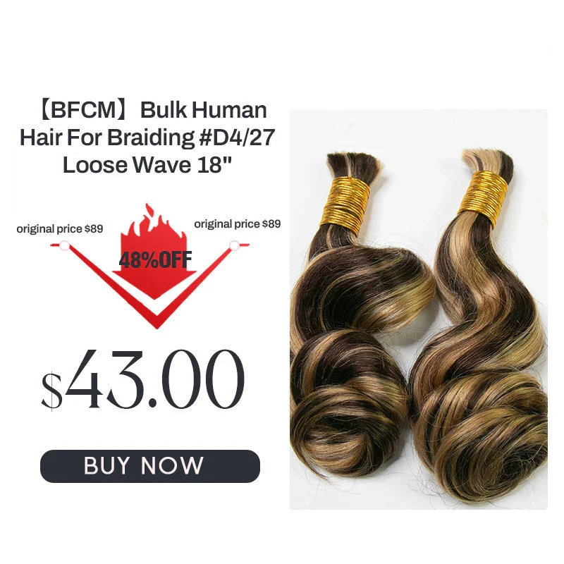 Bulk Human Hair For Braiding #D4/27 Loose Wave 18“ E51041【CLEARANCE】 - Image 6
