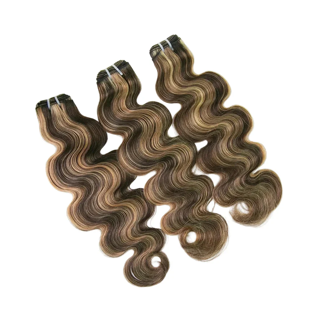 Blend #4/27/30 Body Wave Double Drawn Burmese Human Hair Weaving - Image 4